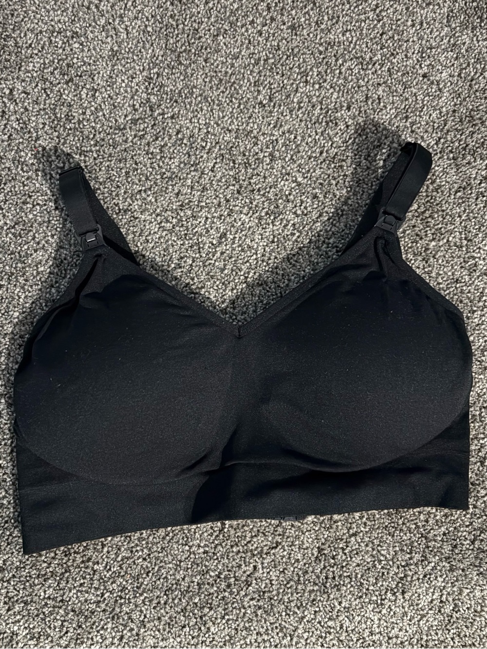 Auden Black Wireless Nursing Bra with Clip-Down Straps